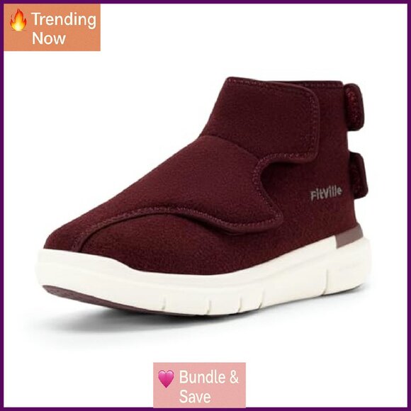 Women's Wide Width Winter Boots with Adjustable Straps & Warm Fur Lining - Picture 2 of 8